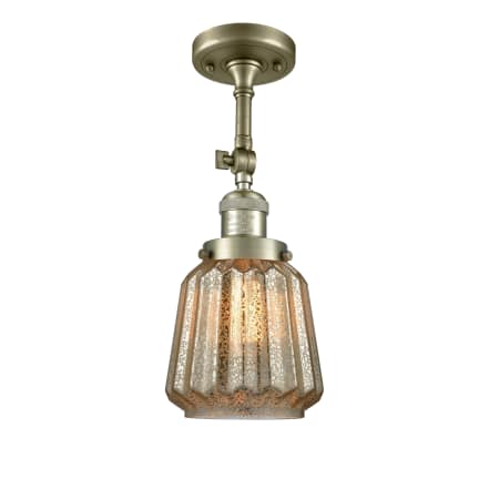 A large image of the Innovations Lighting 201F Chatham Antique Brass / Mercury Plated