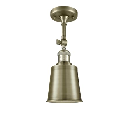 A large image of the Innovations Lighting 201F Addison Antique Brass / Antique Brass