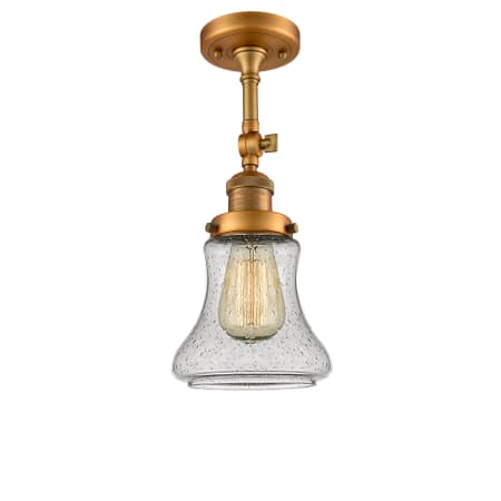 A large image of the Innovations Lighting 201F Bellmont Brushed Brass / Seedy