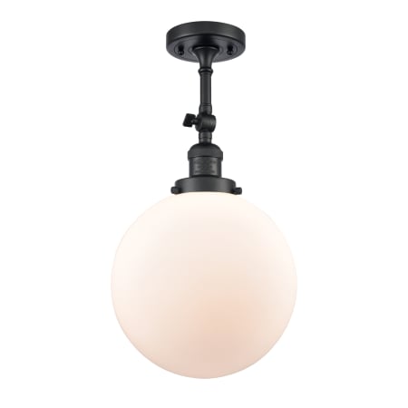 A large image of the Innovations Lighting 201F X-Large Beacon Matte Black / Matte White