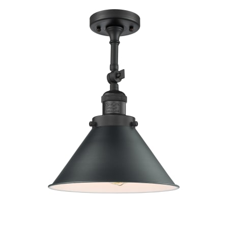 A large image of the Innovations Lighting 201F Briarcliff Matte Black / Matte Black