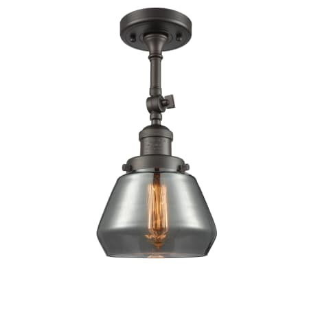 A large image of the Innovations Lighting 201F Fulton Oiled Rubbed Bronze / Smoked