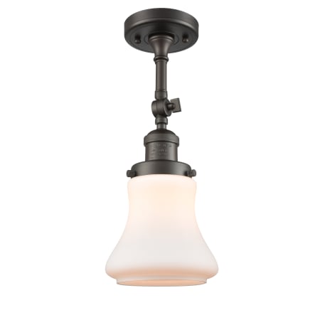 A large image of the Innovations Lighting 201F Bellmont Oil Rubbed Bronze / Matte White