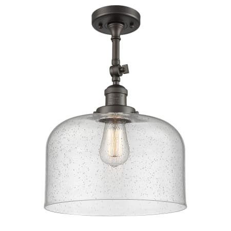 A large image of the Innovations Lighting 201F X-Large Bell Oil Rubbed Bronze / Seedy