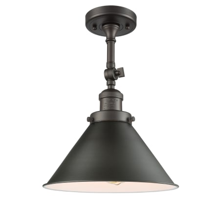 A large image of the Innovations Lighting 201F Briarcliff Oiled Rubbed Bronze / Metal Shade