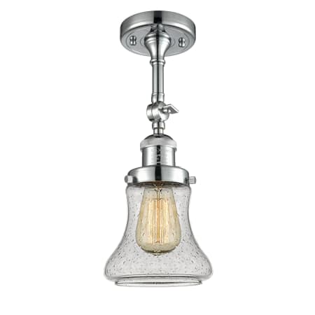 A large image of the Innovations Lighting 201F Bellmont Polished Chrome / Seedy