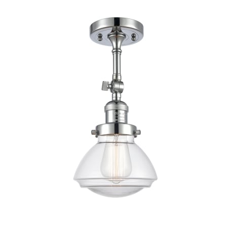 A large image of the Innovations Lighting 201F Olean Polished Chrome / Clear