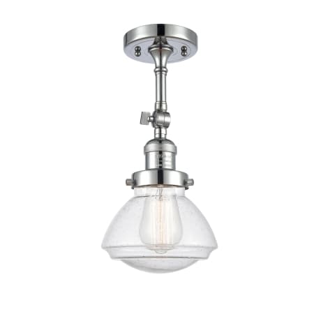 A large image of the Innovations Lighting 201F Olean Polished Chrome / Seedy