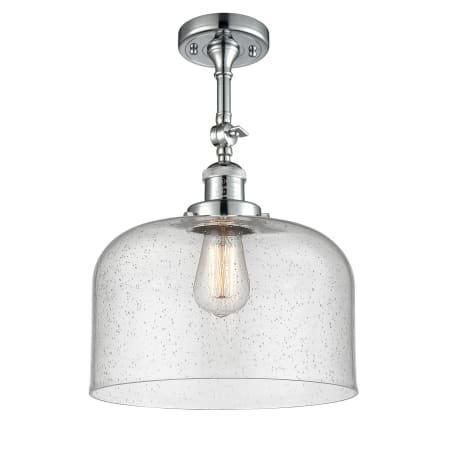 A large image of the Innovations Lighting 201F X-Large Bell Polished Chrome / Seedy