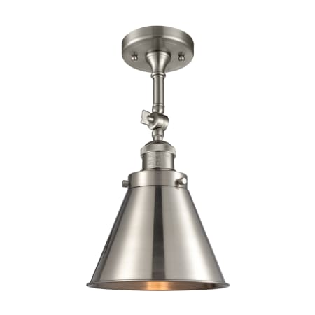 A large image of the Innovations Lighting 201F Appalachian Brushed Satin Nickel