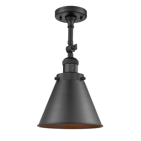 A large image of the Innovations Lighting 201FSW Appalachian Matte Black