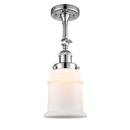 A large image of the Innovations Lighting 201FSW Canton Polished Chrome / Matte White Cased
