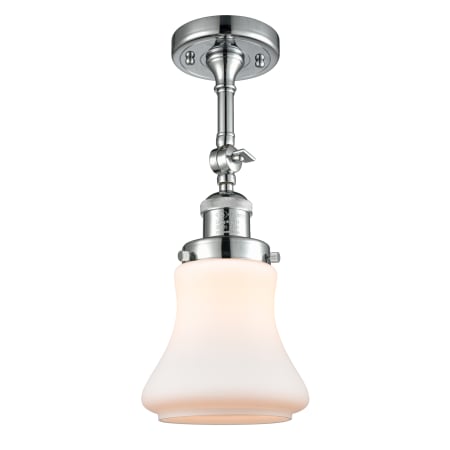 A large image of the Innovations Lighting 201FSW Bellmont Polished Chrome / Matte White