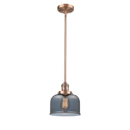 A large image of the Innovations Lighting 201S Large Bell Antique Copper / Smoked