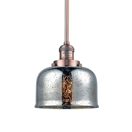 A large image of the Innovations Lighting 201S Large Bell Antique Copper / Silver Plated Mercury