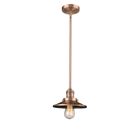A large image of the Innovations Lighting 201S Railroad Antique Copper / Metal Shade