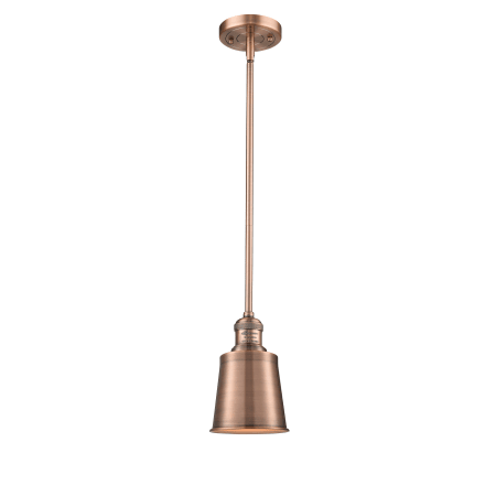 A large image of the Innovations Lighting 201S Addison Antique Copper / Metal Shade