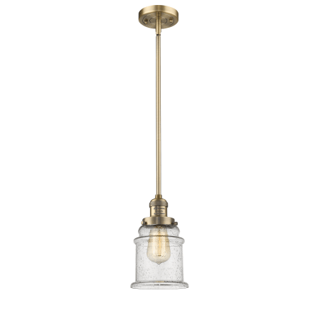 A large image of the Innovations Lighting 201S Canton Brushed Brass / Seedy