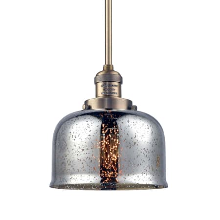 A large image of the Innovations Lighting 201S Large Bell Brushed Brass / Silver Plated Mercury