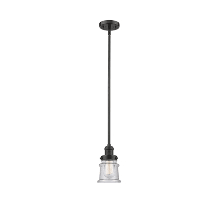 A large image of the Innovations Lighting 201S Small Canton Matte Black / Matte White