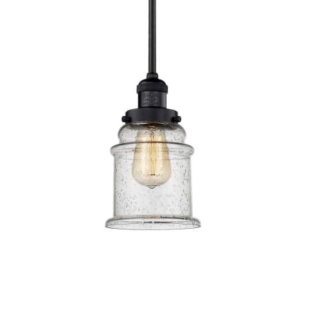 A large image of the Innovations Lighting 201S Canton Matte Black / Seedy