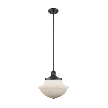 A large image of the Innovations Lighting 201S Large Oxford Matte Black / Matte White