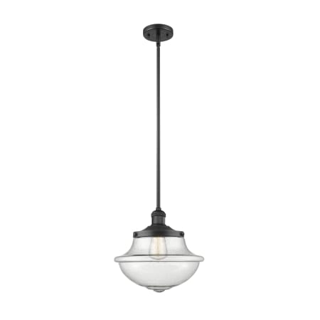 A large image of the Innovations Lighting 201S Large Oxford Matte Black / Seedy