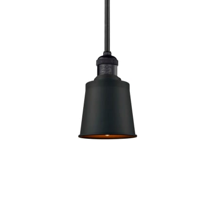 A large image of the Innovations Lighting 201S Addison Matte Black / Matte Black