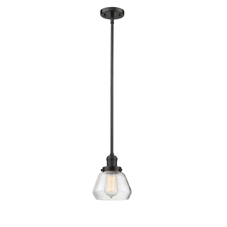 A large image of the Innovations Lighting 201S Fulton Oiled Rubbed Bronze / Clear
