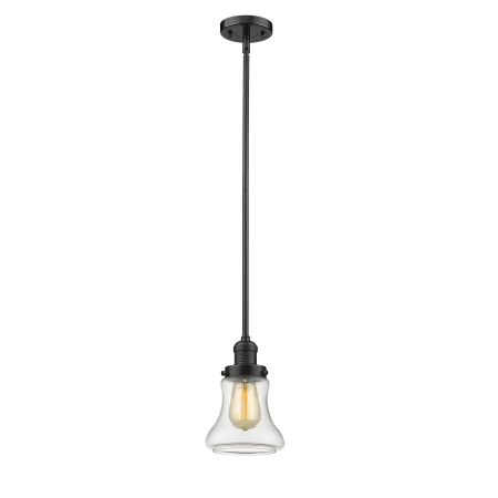 A large image of the Innovations Lighting 201S Bellmont Oiled Rubbed Bronze / Clear