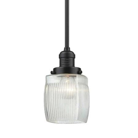 A large image of the Innovations Lighting 201S Colton Oil Rubbed Bronze / Thick Clear Halophane