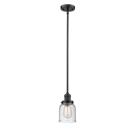 A large image of the Innovations Lighting 201S Small Bell Oiled Rubbed Bronze / Seedy