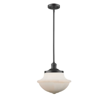 A large image of the Innovations Lighting 201S Large Oxford Oil Rubbed Bronze / Matte White