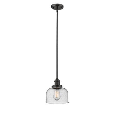 A large image of the Innovations Lighting 201S Large Bell Oiled Rubbed Bronze / Seedy