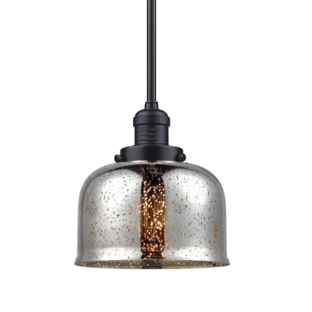 A large image of the Innovations Lighting 201S Large Bell Oil Rubbed Bronze / Silver Plated Mercury