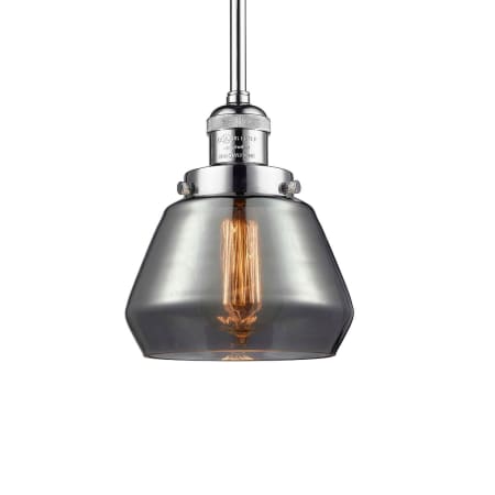 A large image of the Innovations Lighting 201S Fulton Polished Chrome / Plated Smoked