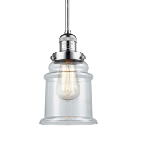 A large image of the Innovations Lighting 201S Canton Polished Chrome / Clear