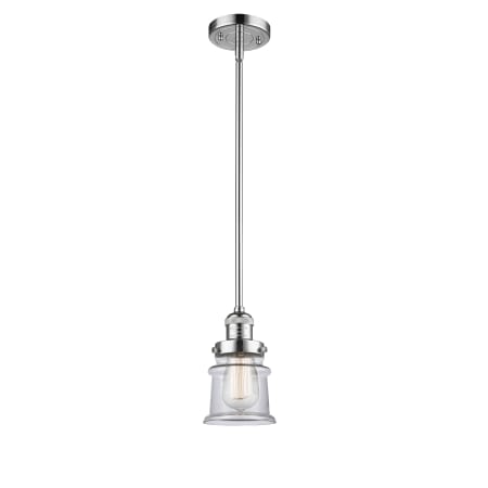 A large image of the Innovations Lighting 201S Small Canton Polished Chrome / Clear