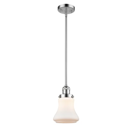 A large image of the Innovations Lighting 201S Bellmont Polished Chrome / Matte White
