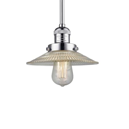 A large image of the Innovations Lighting 201S Halophane Polished Chrome / Flat