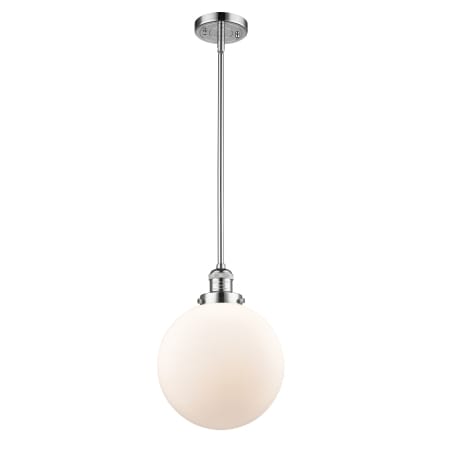 A large image of the Innovations Lighting 201S X-Large Beacon Polished Chrome / Matte White