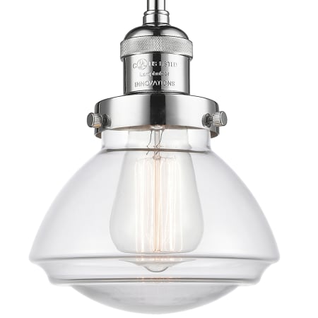 A large image of the Innovations Lighting 201S Olean Polished Chrome / Clear