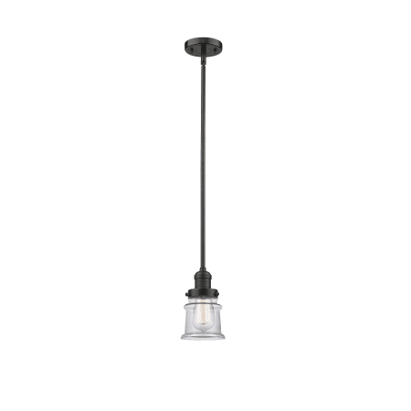 A large image of the Innovations Lighting 201S Canton Polished Nickel / Matte White