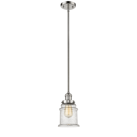 A large image of the Innovations Lighting 201S Canton Polished Nickel / Seedy