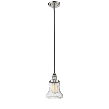 A large image of the Innovations Lighting 201S Bellmont Polished Nickel / Seedy