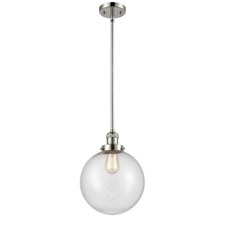 A large image of the Innovations Lighting 201S X-Large Beacon Polished Nickel / Seedy