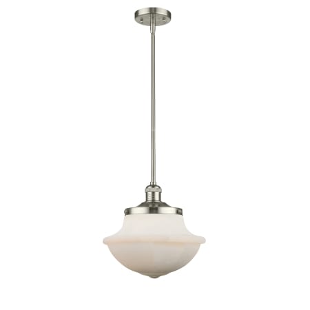 A large image of the Innovations Lighting 201S Large Oxford Polished Nickel / Matte White