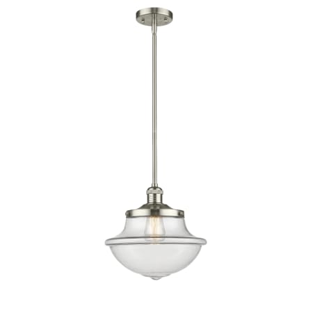 A large image of the Innovations Lighting 201S Large Oxford Polished Nickel / Clear