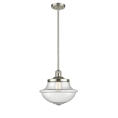 A large image of the Innovations Lighting 201S Large Oxford Polished Nickel / Seedy