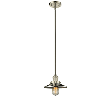 A large image of the Innovations Lighting 201S Railroad Polished Nickel / Metal Shade